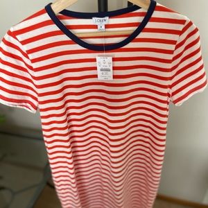 Womens JCrew Factory Striped T-shirt Dress | Sz M
